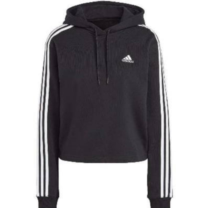 Adidas felpa zip lunga cappuccio donna essential 3s
