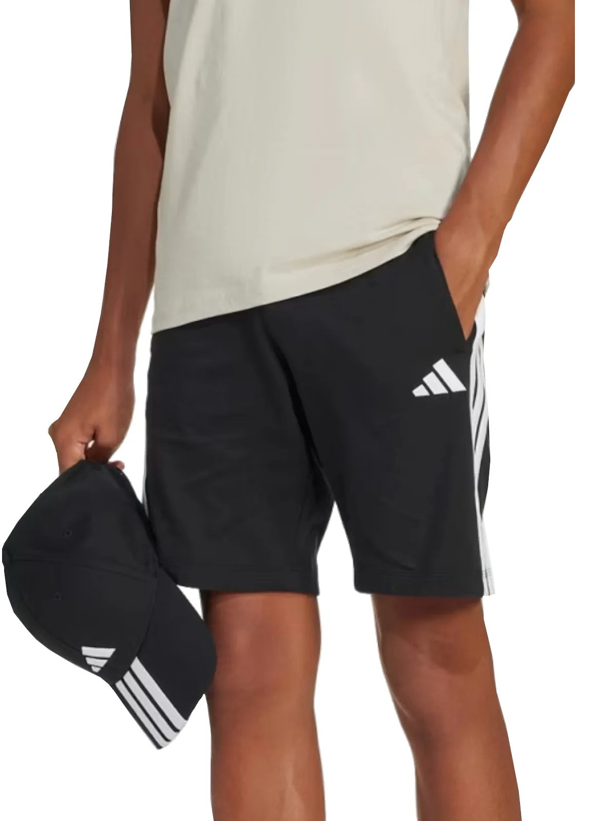 Adidas bermuda felpa JR 3s kn sh 210 black/wh