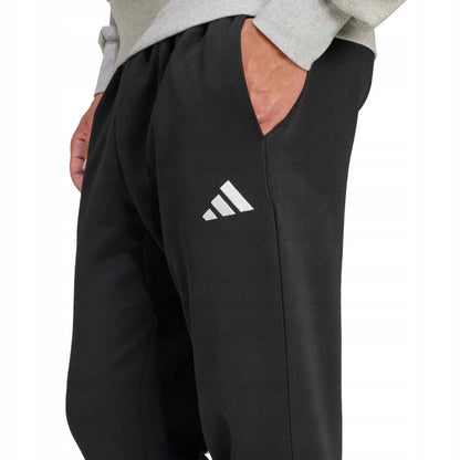Adidas pantalone felpa con polsino m feelcozy nero/bianco