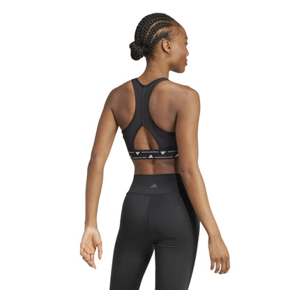 Adidas top elasticizzato con tecnologia AEROREADY pwrct bra black