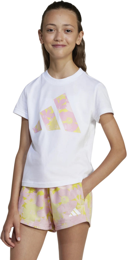 Adidas t-shirt Girl jg flwr t white/multco
