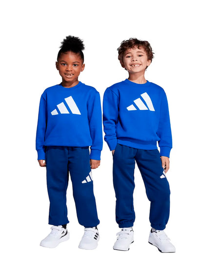 Adidas tuta giro collo lk bl fl jog royblu/white