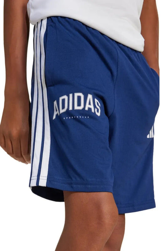 Adidas bermuda felpa garzata jr b 3s sho dkblue