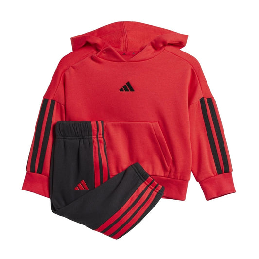 Adidas tuta giro cappuccio baby flc i 3s fl hd jog purrub/black