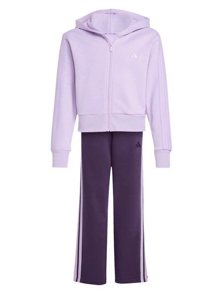 Adidas tuta bambina jg glam ts powplu/silvmt