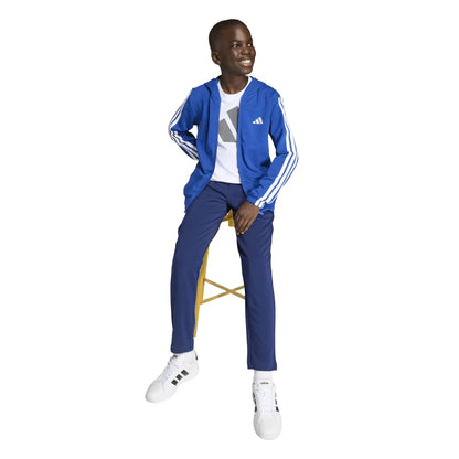 3Adidas tuta zip lunga Jr  stripes