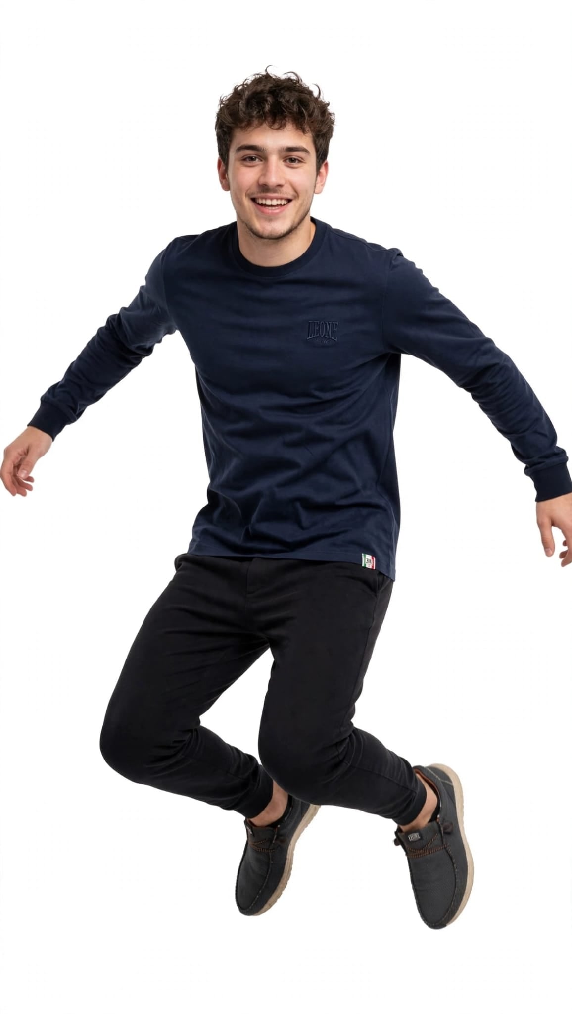 Leone t-shirt manica lunga in cotone