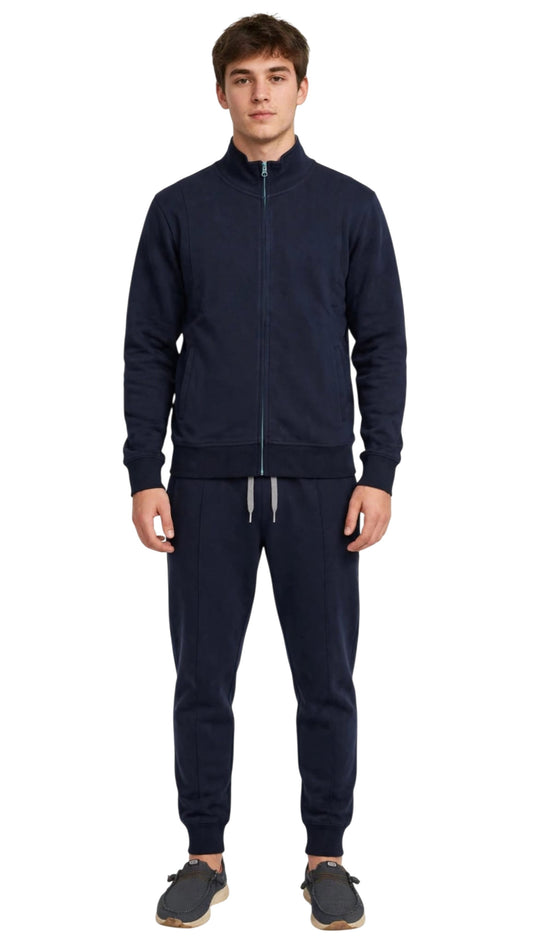 Leone tuta zip lunfa in cotone felpato con zip sul fondo