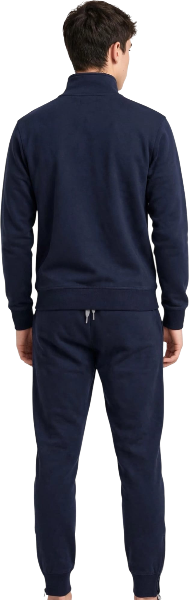 Leone tuta zip lunfa in cotone felpato con zip sul fondo