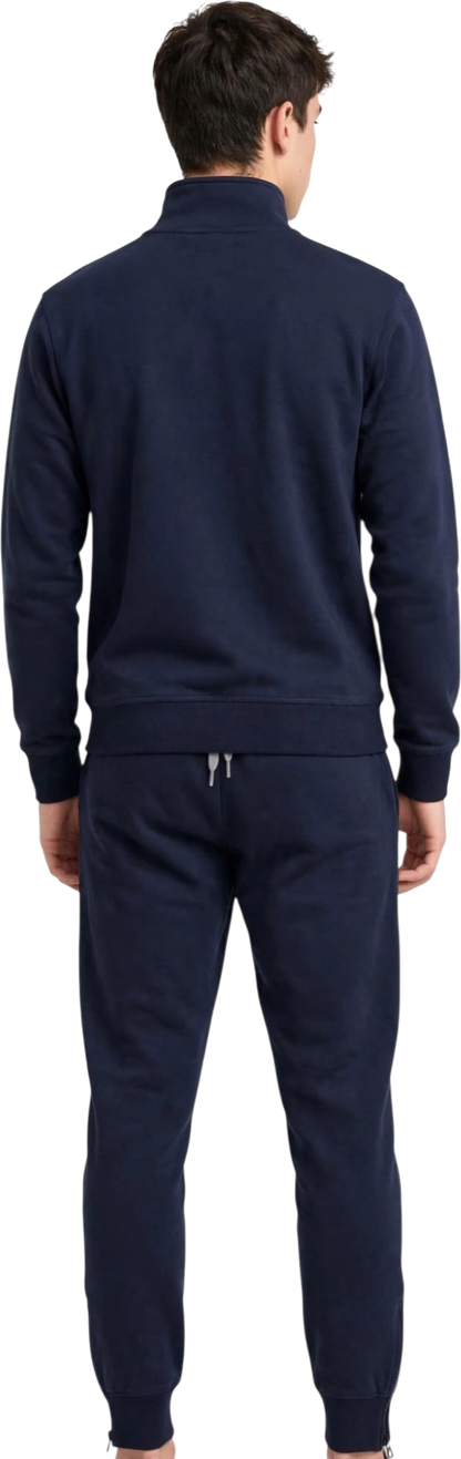Leone tuta zip lunfa in cotone felpato con zip sul fondo