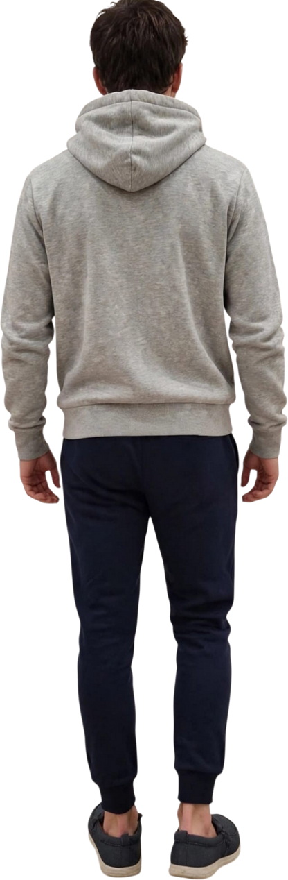 Leone tuta zip lunga cappuccio in cotone felpato