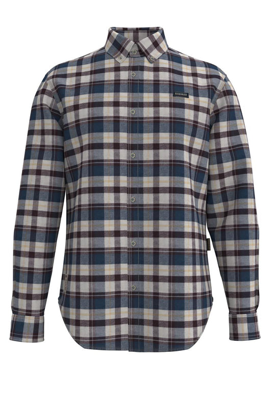 Napapijri  camicia maica lunga  g ckeck