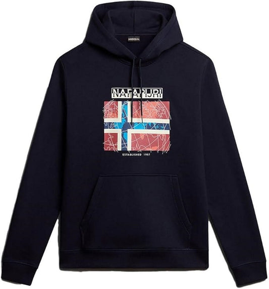 Napapijri felpa uomo cappuccio b-guiro h 1
