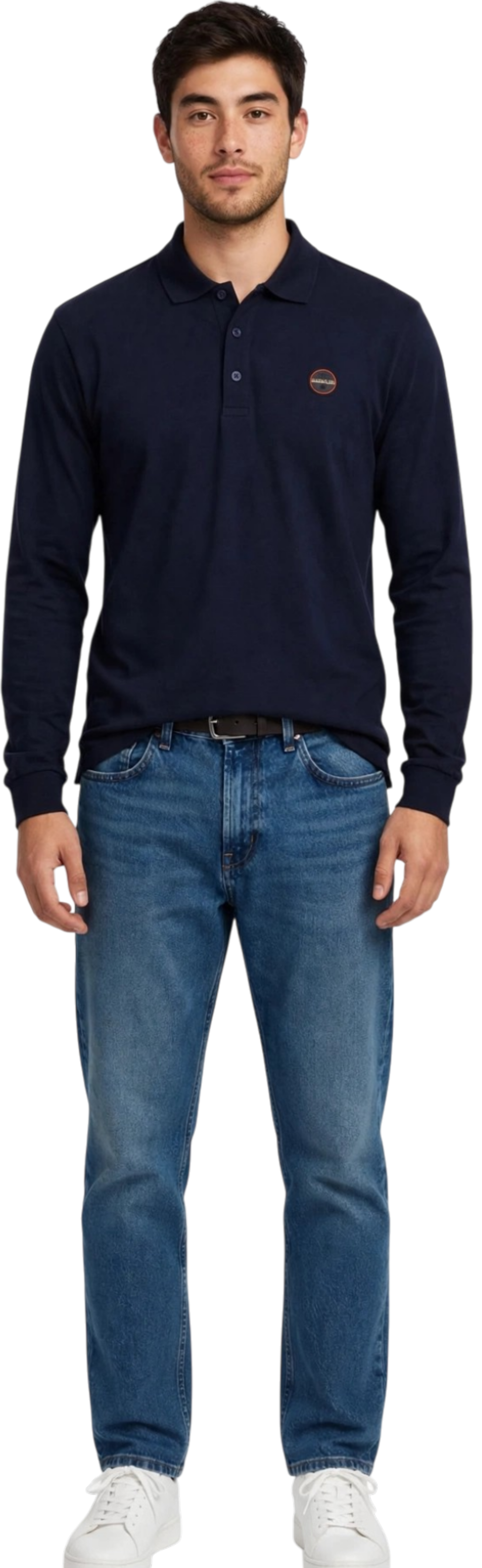 Napapijri polo manica lunga mod e-badge