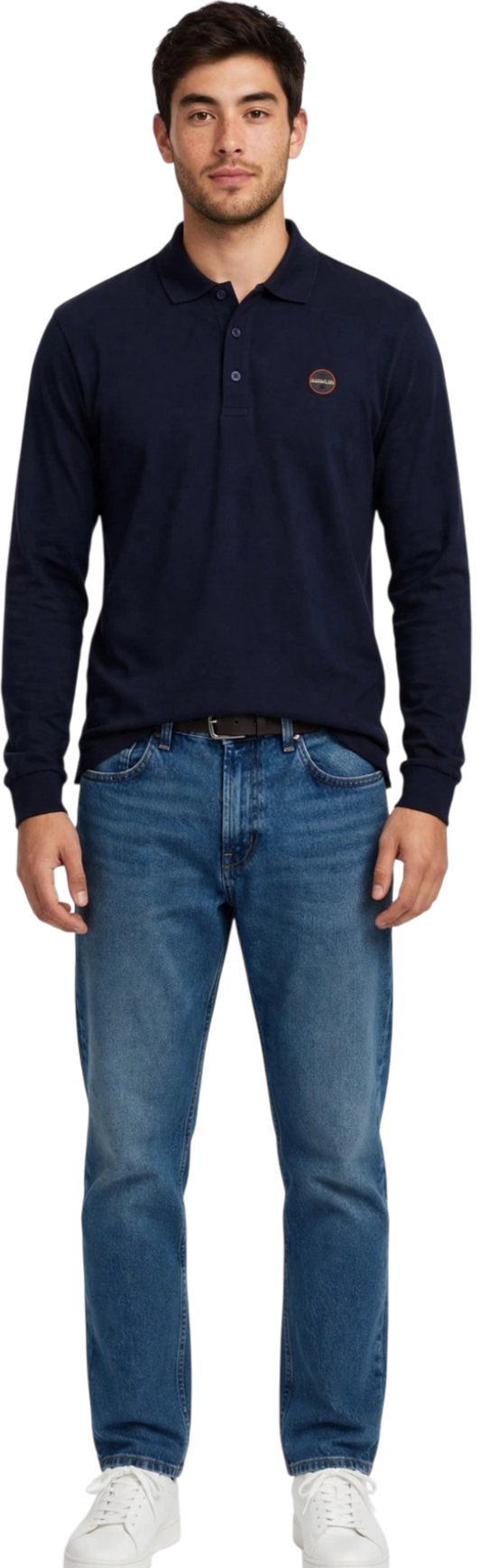 Napapijri polo manica lunga mod e-badge