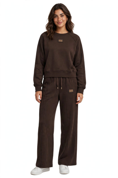 YESS-ZEE pantalone morbido in modal che si abbina alle felpa giro collo, cappuccio e zip lunga