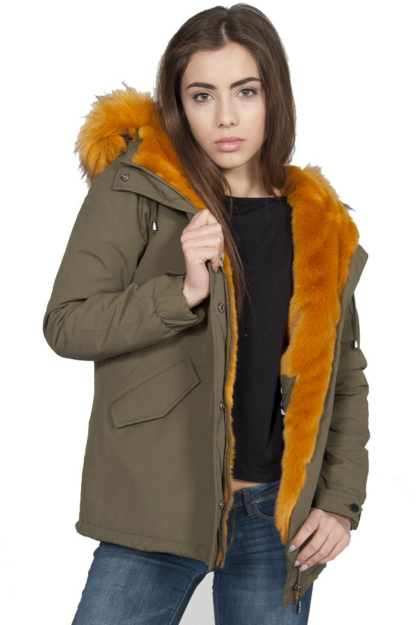 PickWick PARKA donna  con cappuccio e pelliccia staccabile