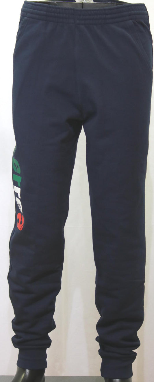 Pantalone felpa con polsino con scritta laterale Errea