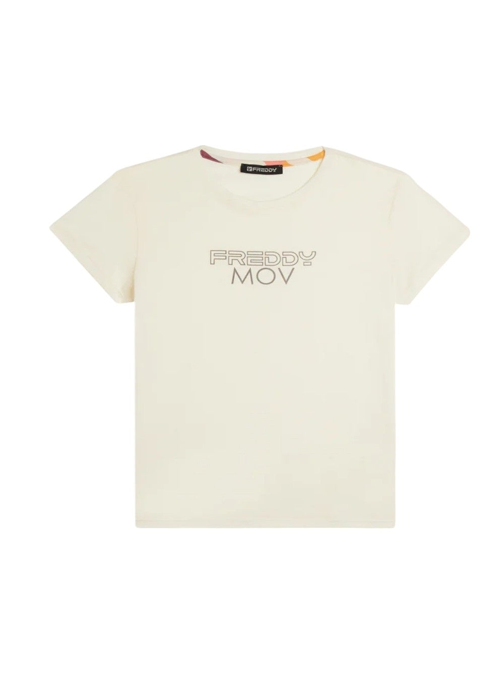 Freddy T-shirt Regular con Stampa Metallizzata