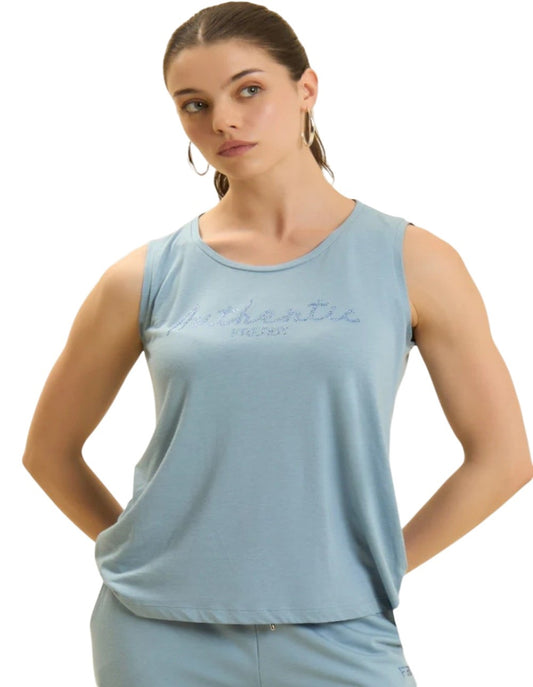 Canotta "Authentic" con logo FREDDY in strass
