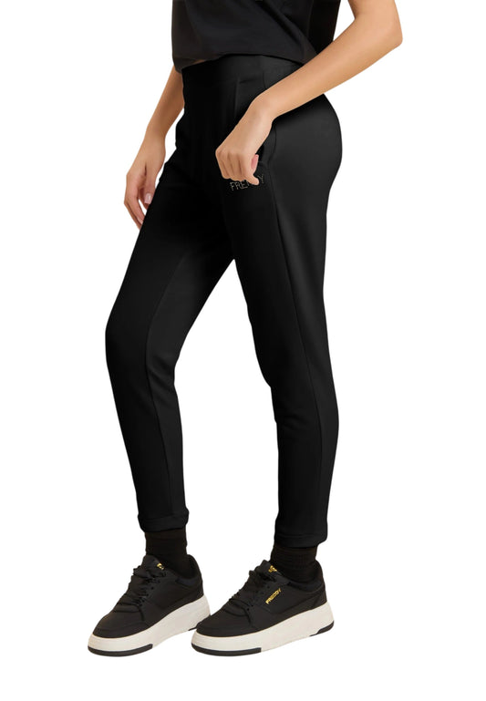 Freddy Pantaloni Sportivi Cropped con risvolto e strass FREDDY
