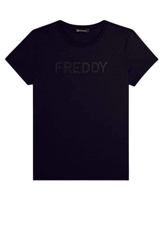 Freddy t-shirt m/m con logo strass