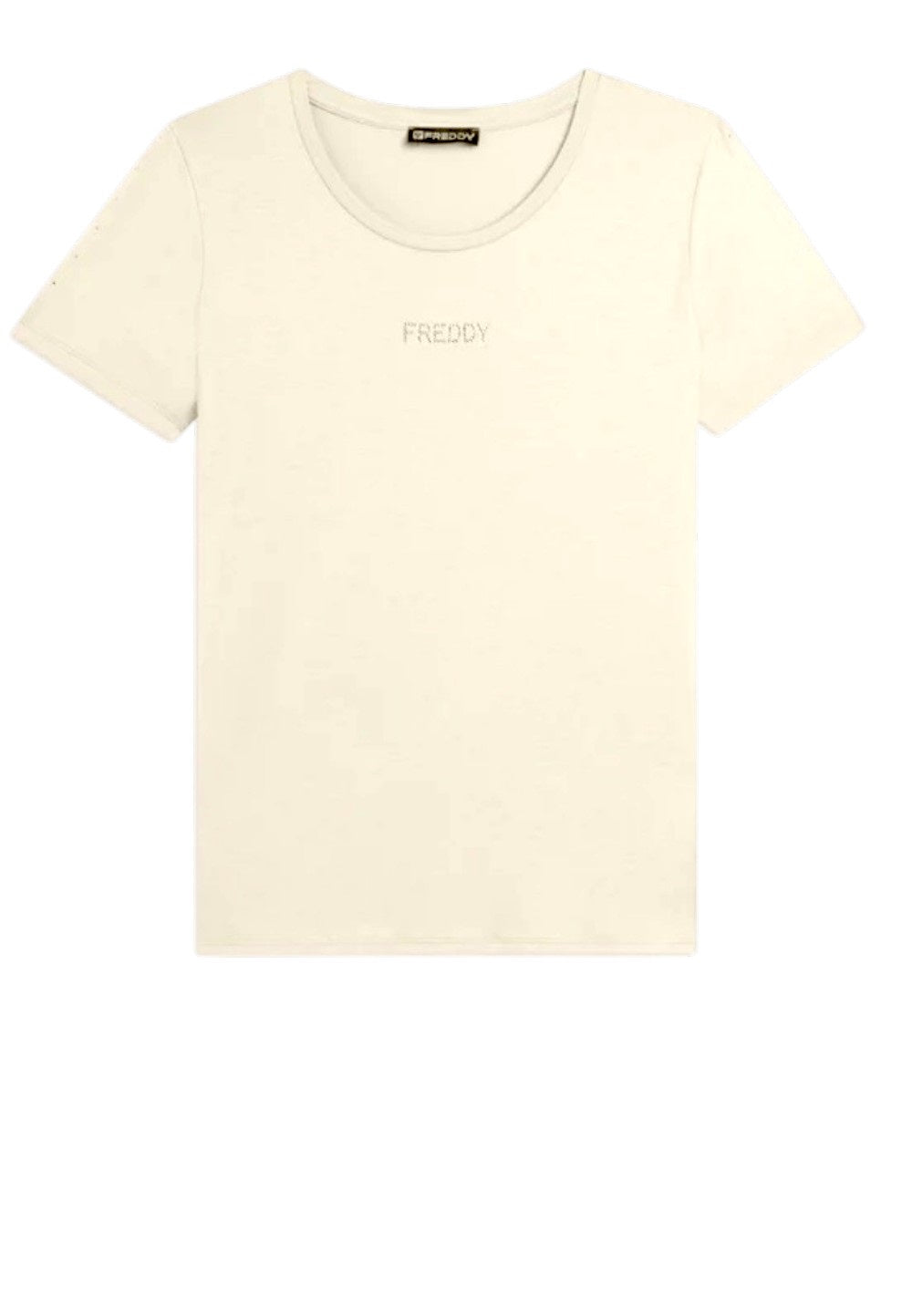 Freddy t-shirt mezza manica scritta con strass