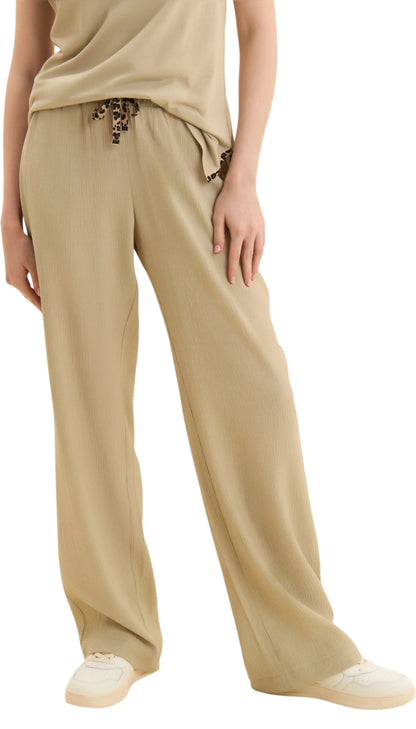 Freddy Pantaloni wide leg in tessuto crinkle fluidogamba larga