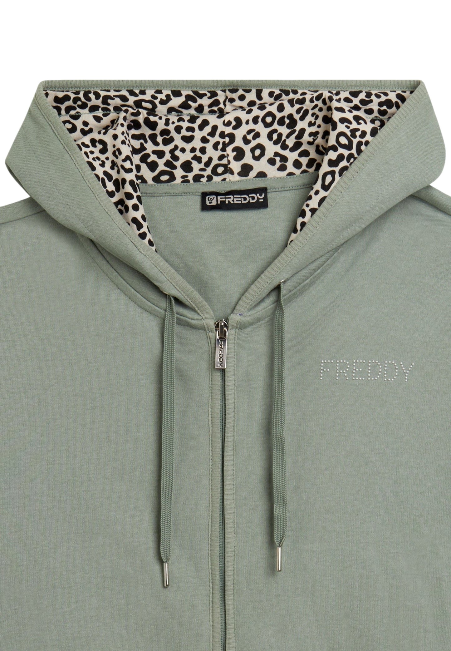 Freddy Tuta con zip e cappuccio con interno animalier