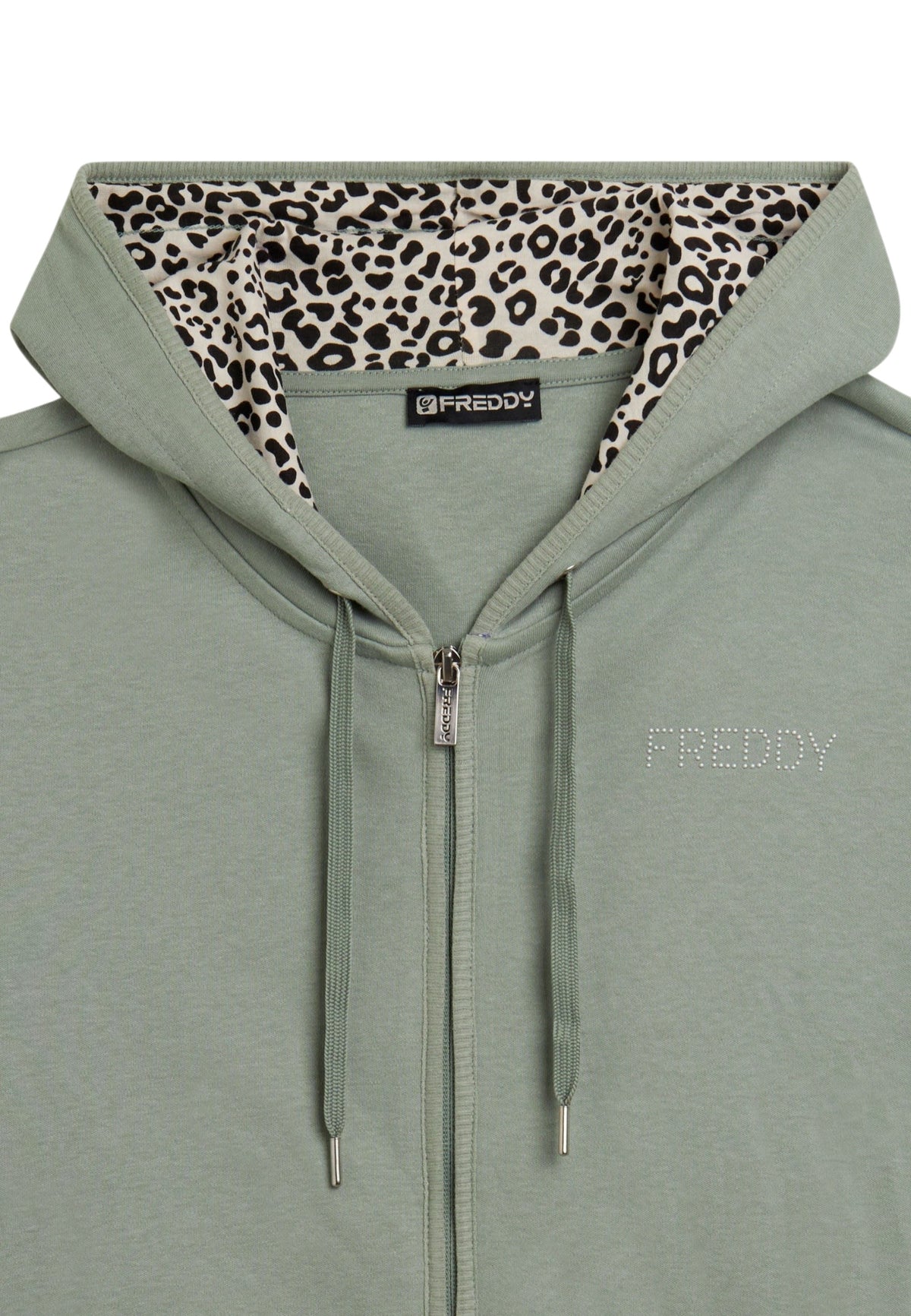 Freddy Tuta con zip e cappuccio con interno animalier