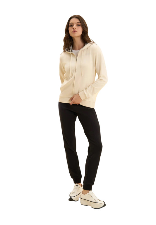 Freddy Tuta con zip e cappuccio con interno animalier