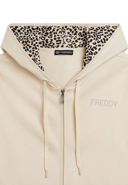 Freddy Tuta con zip e cappuccio con interno animalier