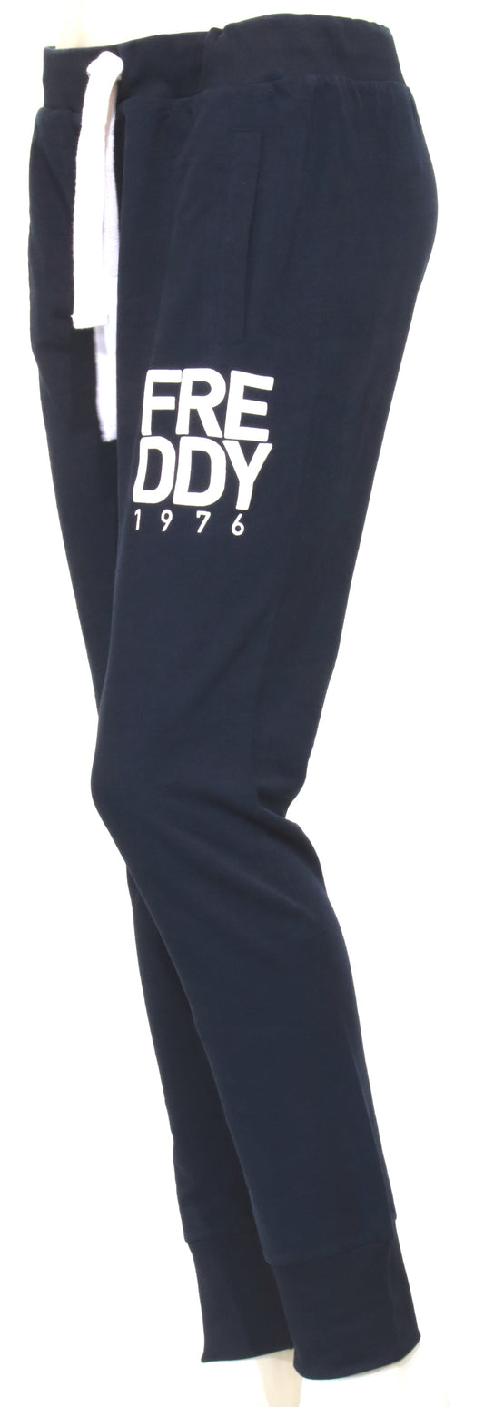 Pantalone jersy con polsino e scritta Freddy