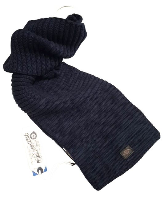 Petrol  sciarpa lana blu