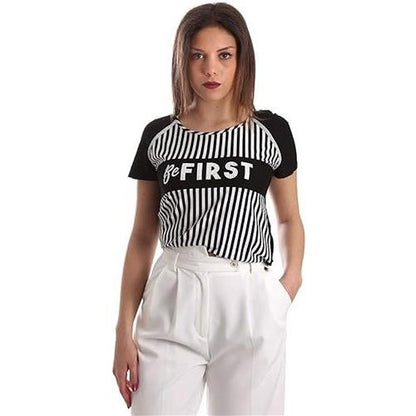 liu-jo t-shirt rigata con scritta