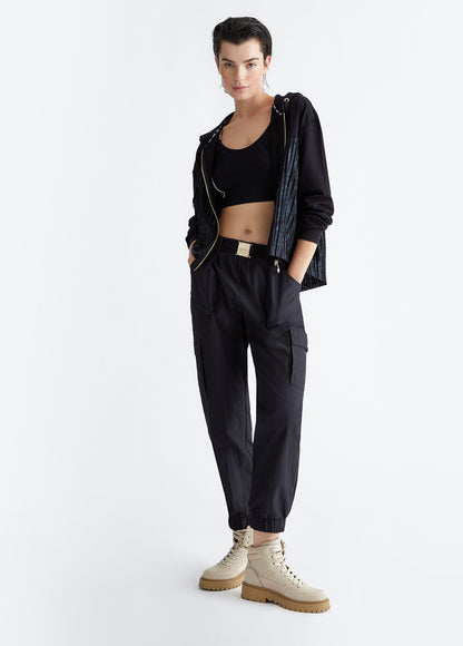 LIU-Jo pantalone in Nylon con elastico alla caviglia