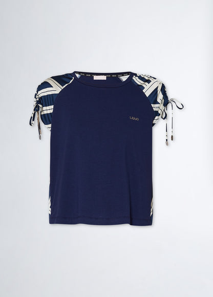 LIU-Jo T-shirt in raso stampato