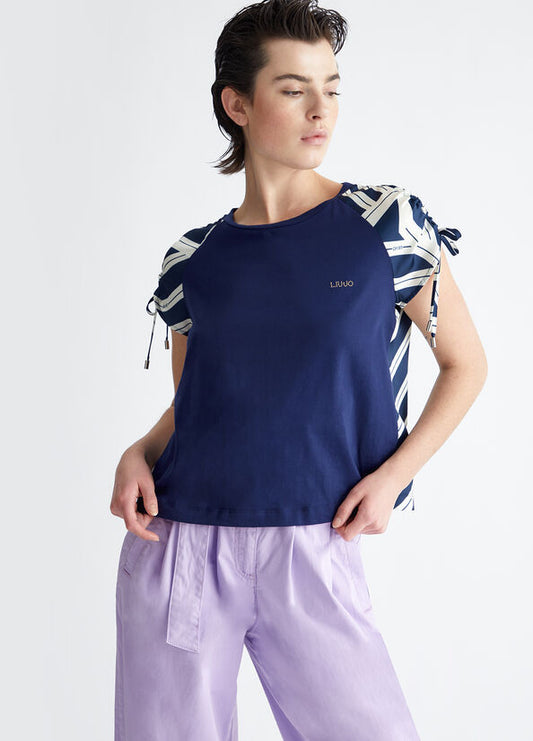 LIU-Jo T-shirt in raso stampato
