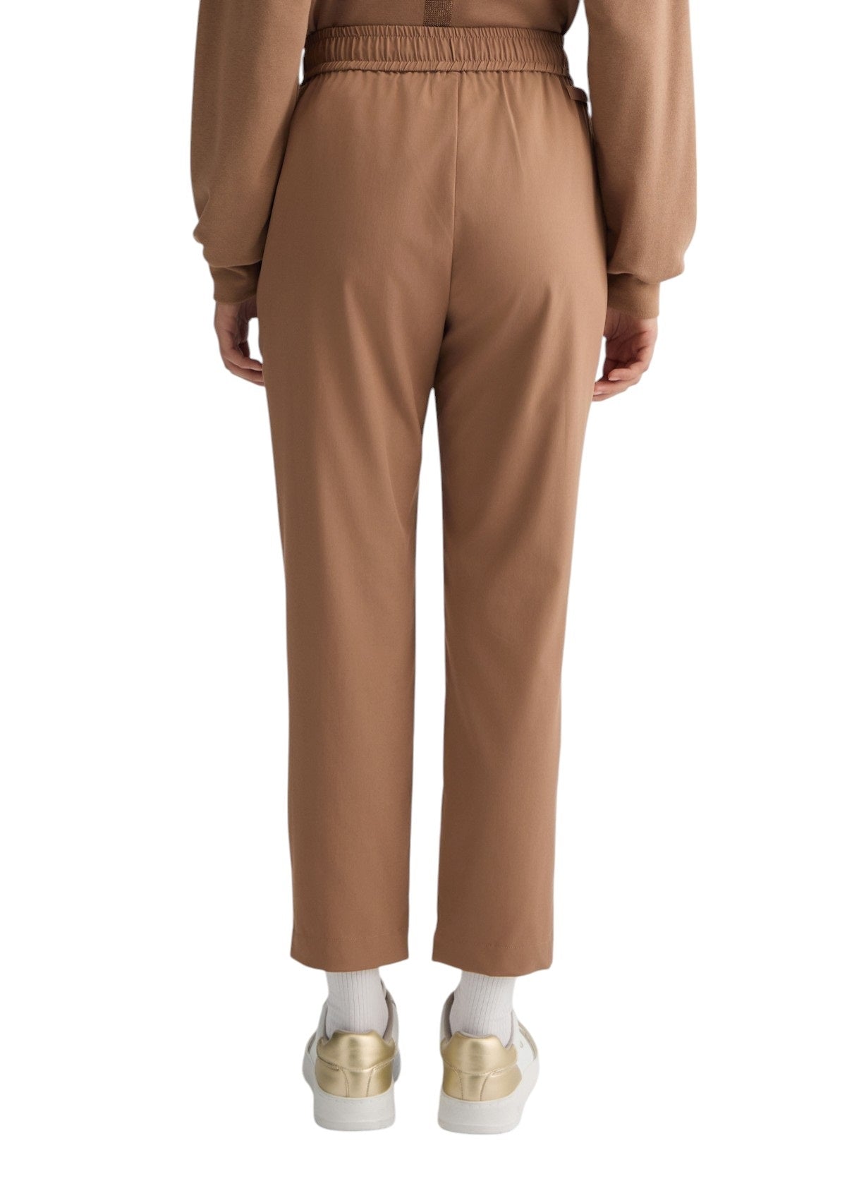 Liu-Jo pantalone cropped aperto con coulisse in vita