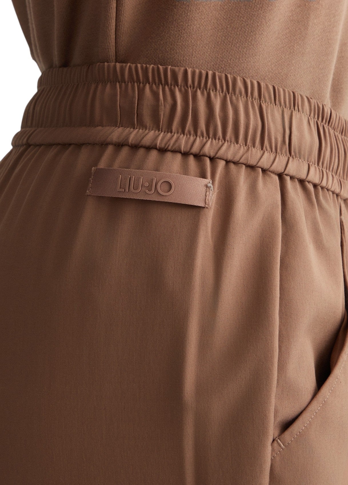 Liu-Jo pantalone cropped aperto con coulisse in vita
