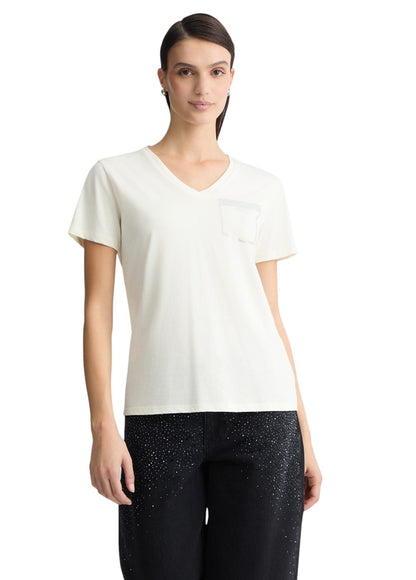 Liu-Jo T-shirt scollo V con strass