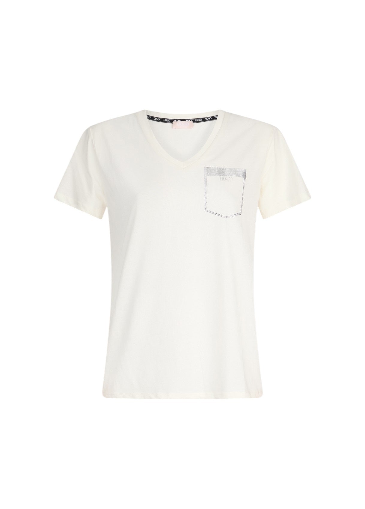 Liu-Jo T-shirt scollo V con strass