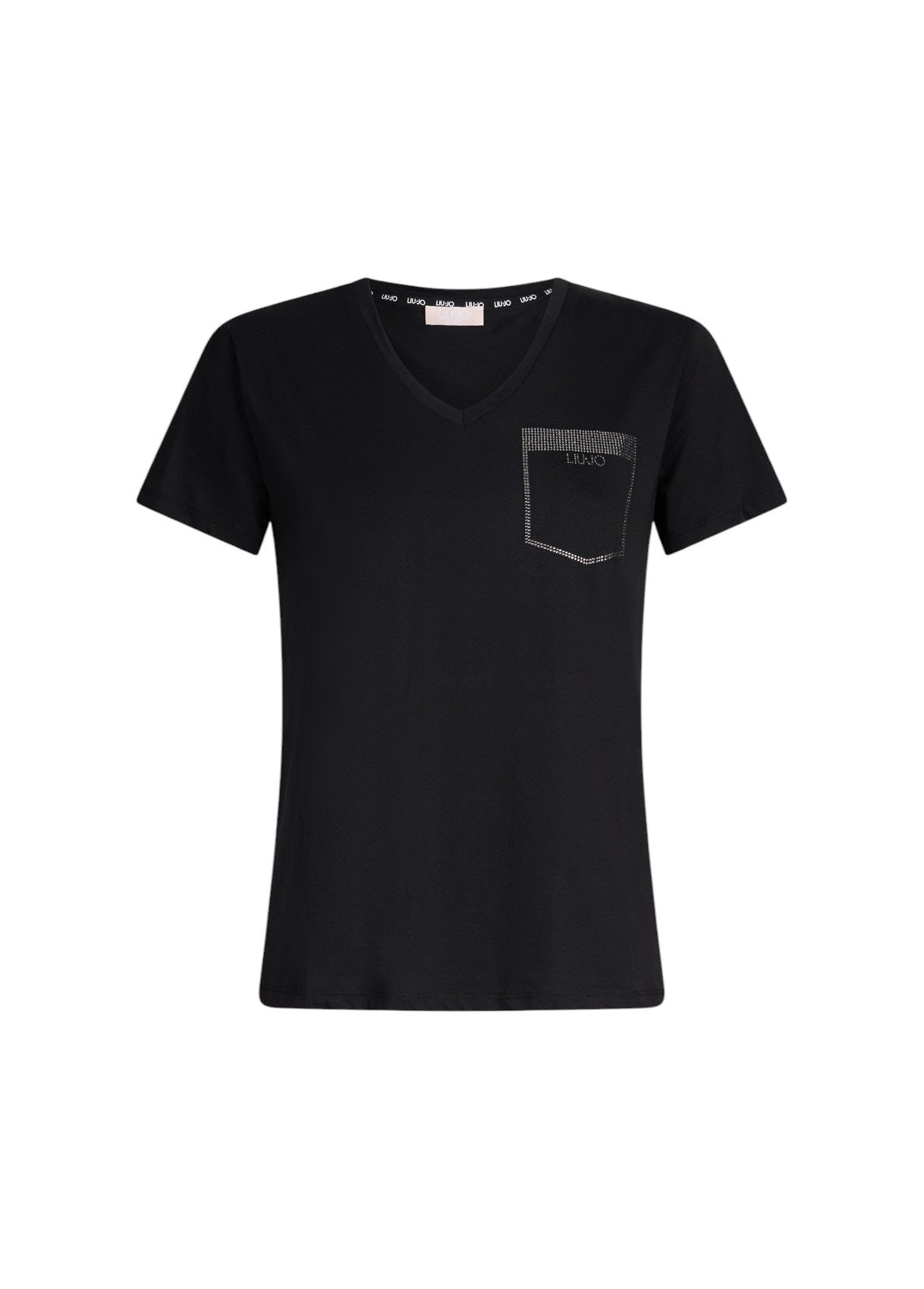 Liu-Jo T-shirt scollo V con strass