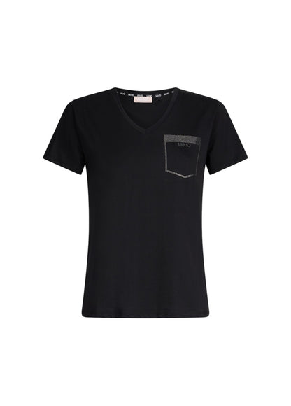 Liu-Jo T-shirt scollo V con strass