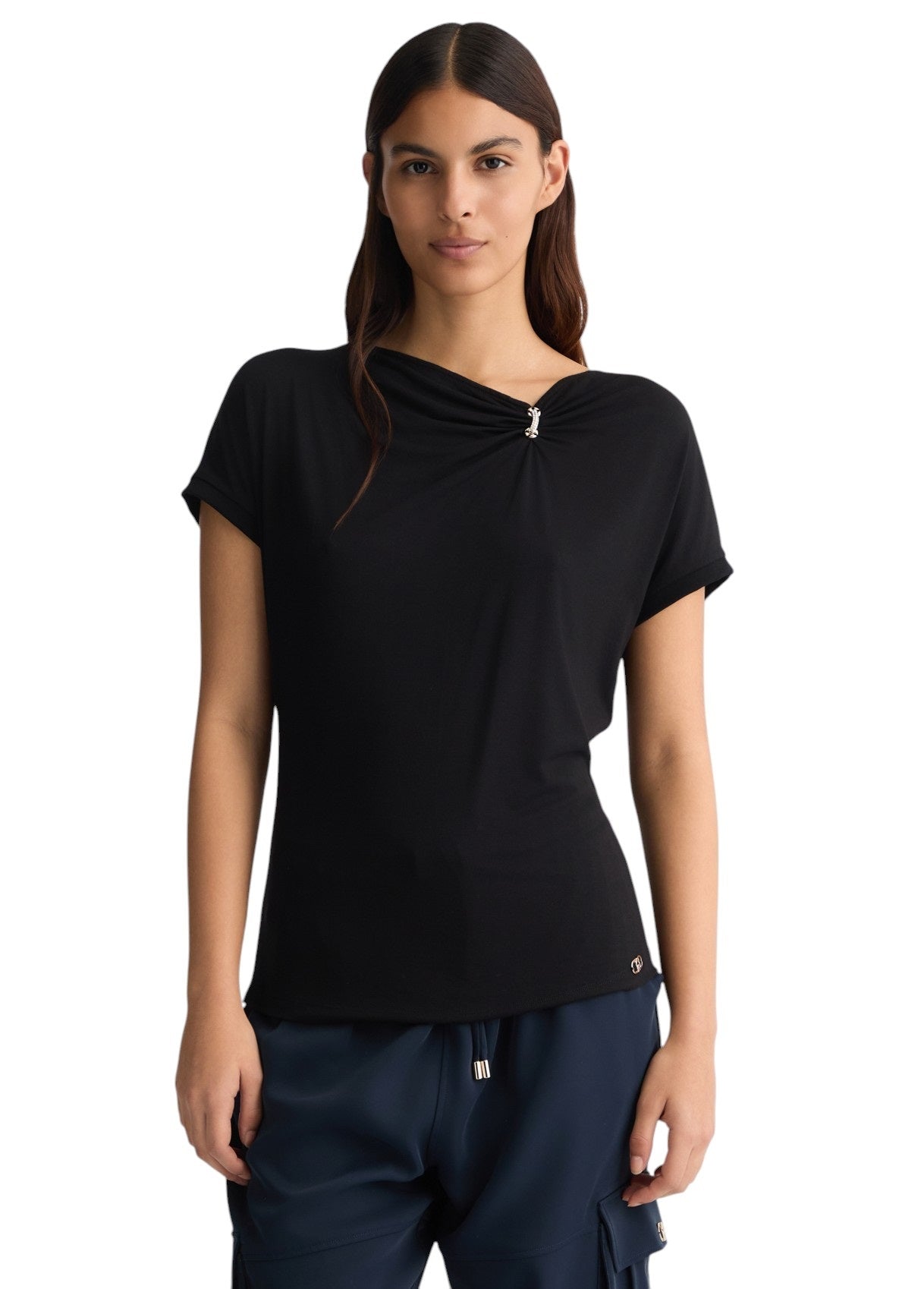 Liu-Jo t-shirt mezza manica collo con strass