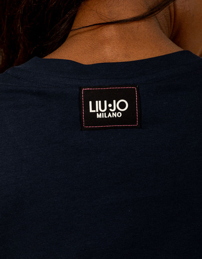Liu-Jo t-shirt mezza manica con strass