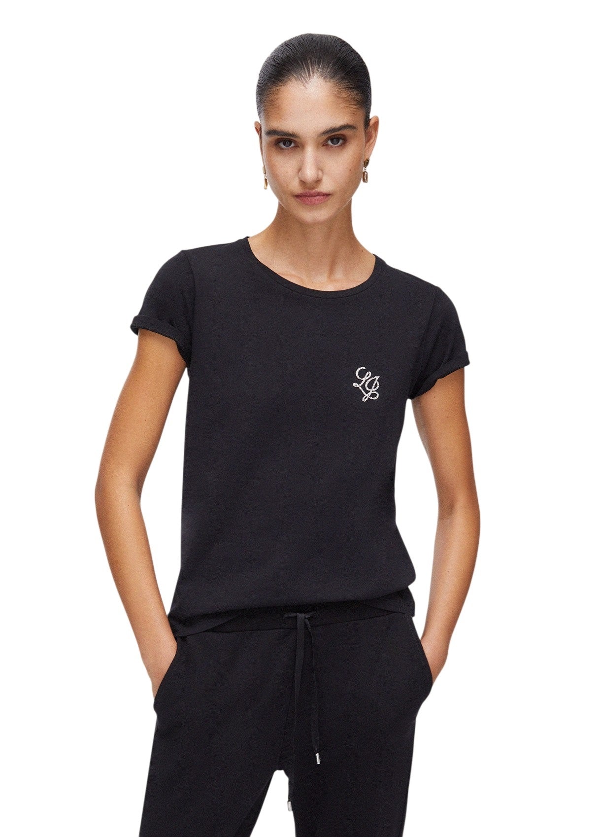 Liu-Jo t-shirt manica corta con strass