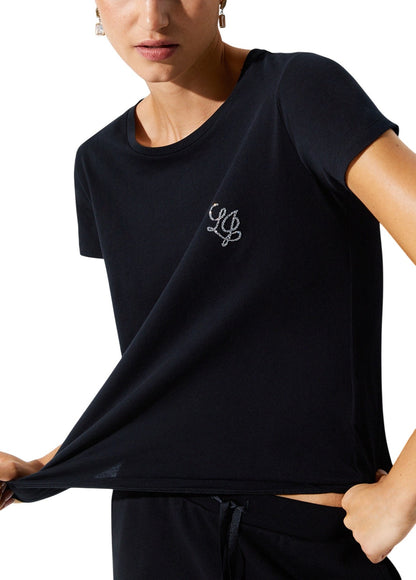 Liu-Jo t-shirt manica corta con strass