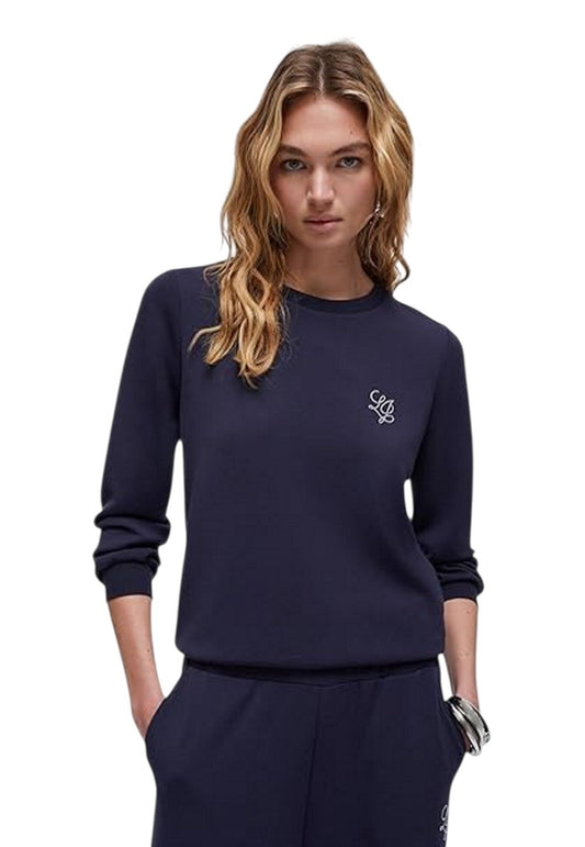 Liu-Jo Felpa giro collo  in scuba con logo