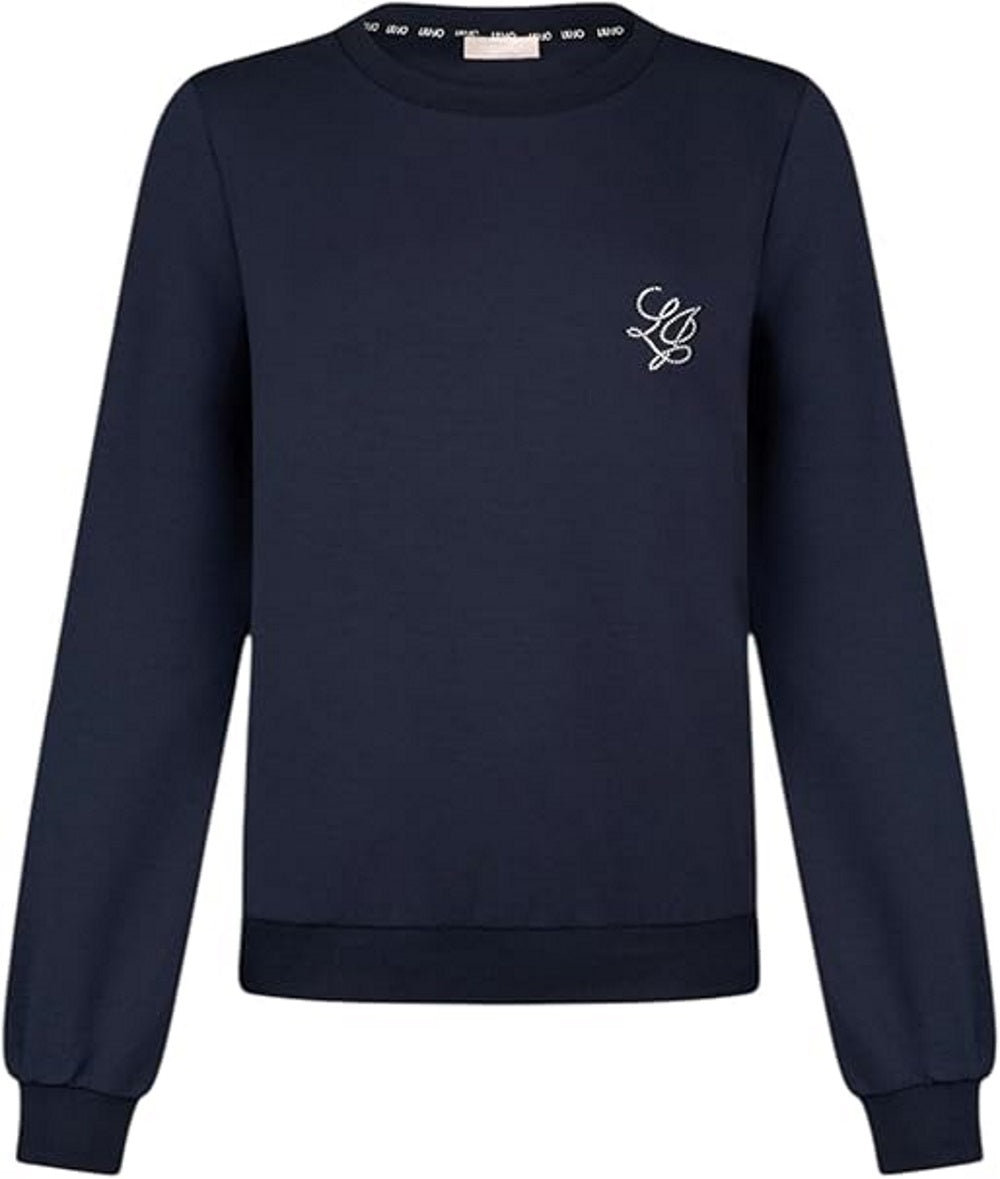 Liu-Jo Felpa giro collo  in scuba con logo